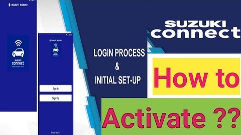 SUZUKI CONNECT ACTIVATION || How to activate Suzuki connect ?? || Activation process