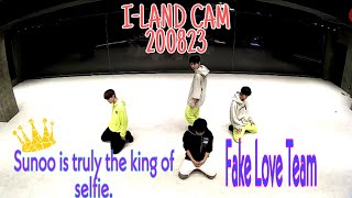 I-LAND CAM 200823 Fake Love Team practice| The King of selfie, Sunoo.