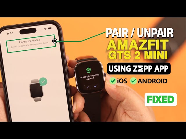 AMAZFIT GTS 2 MINI A2018 CONFIGURAÇÕES DO APP ZEPP 