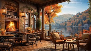 Cozy Autumn Morning Coffee Shop Ambience 🍂 Smooth Jazz Instrumental Music for Relaxing, Study, Work