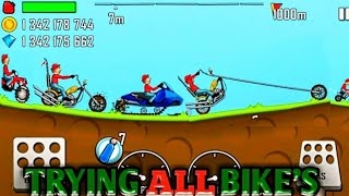 Trying All Bikes In Hill Climb Racing Gameplay From (MR-Qureshi)