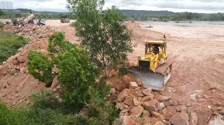 Part.52| Best Action Of Komatsu Dozers And Dump Trucks Process Landfill Huge Project