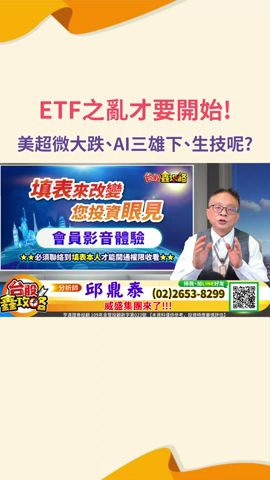 2024.03.20 資深分析師 邱鼎泰【ETF之亂才要開始!美超微大跌、AI三雄下、生技呢?】完整內容請鎖定每天下午3點【台股鑫攻略】 #shorts