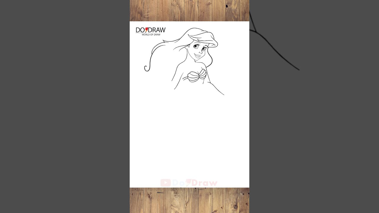 How to Draw Ariel | The Little Mermaid | Disney Princess (full body) 