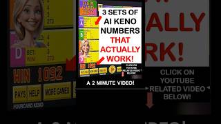 Ai Keno Numbers That Work How To Win At Keno