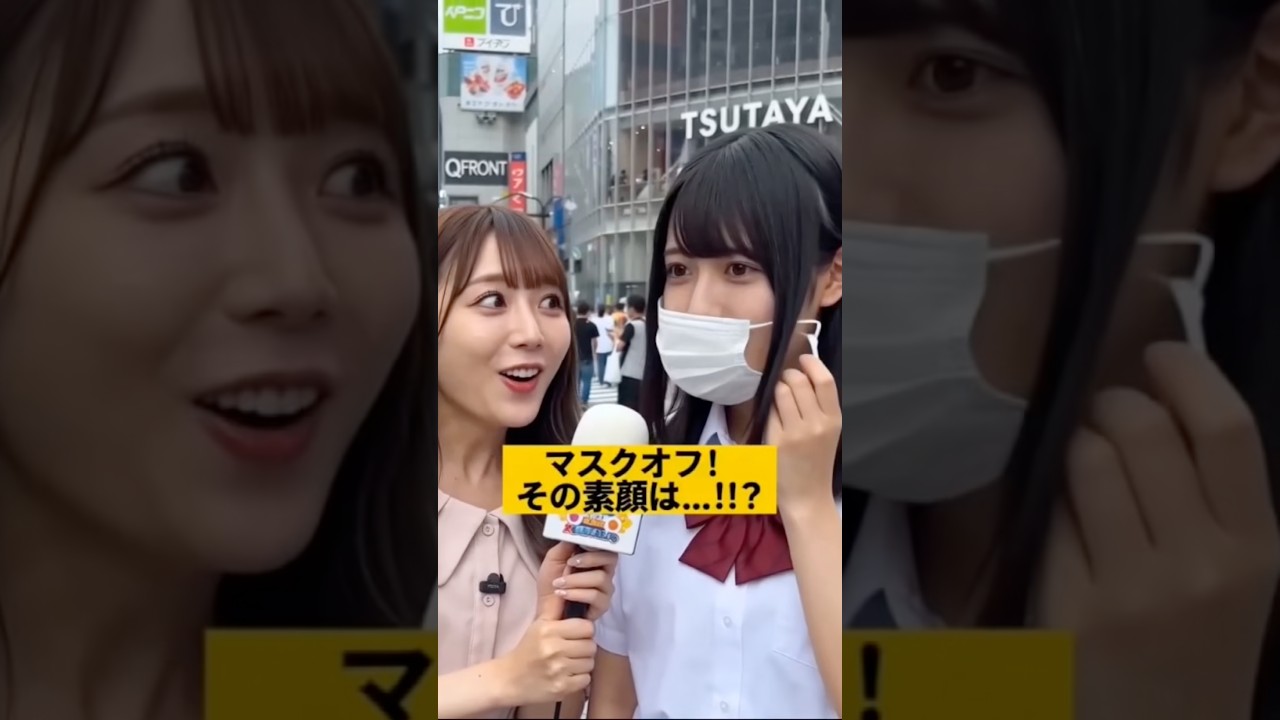 【マスク美人】渋谷で出会ったJけーに現役アイドルが点数つけたら衝撃の結果に…
