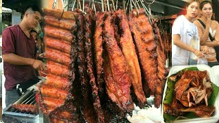 A Man Had Good Business With His Grilled Duck, Pork Ribs, Intestine, Fish | Cambodian Street Food