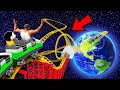 Shinchan and franklin tried 1 vs 1 million giant roller coaster from space in gta 5