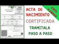 ✔️COMO Bajar E IMPRIMIR ACTA DE NACIMIENTO EN PDF /BIEN Explicado EN MENOS DE 5 Minutos 👏