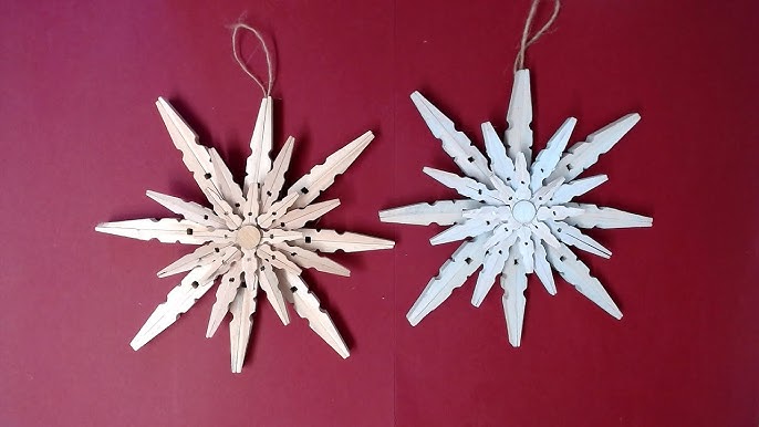 Clothespin Snowflakes Tutorial  How to Make Clothespin Snowflakes 