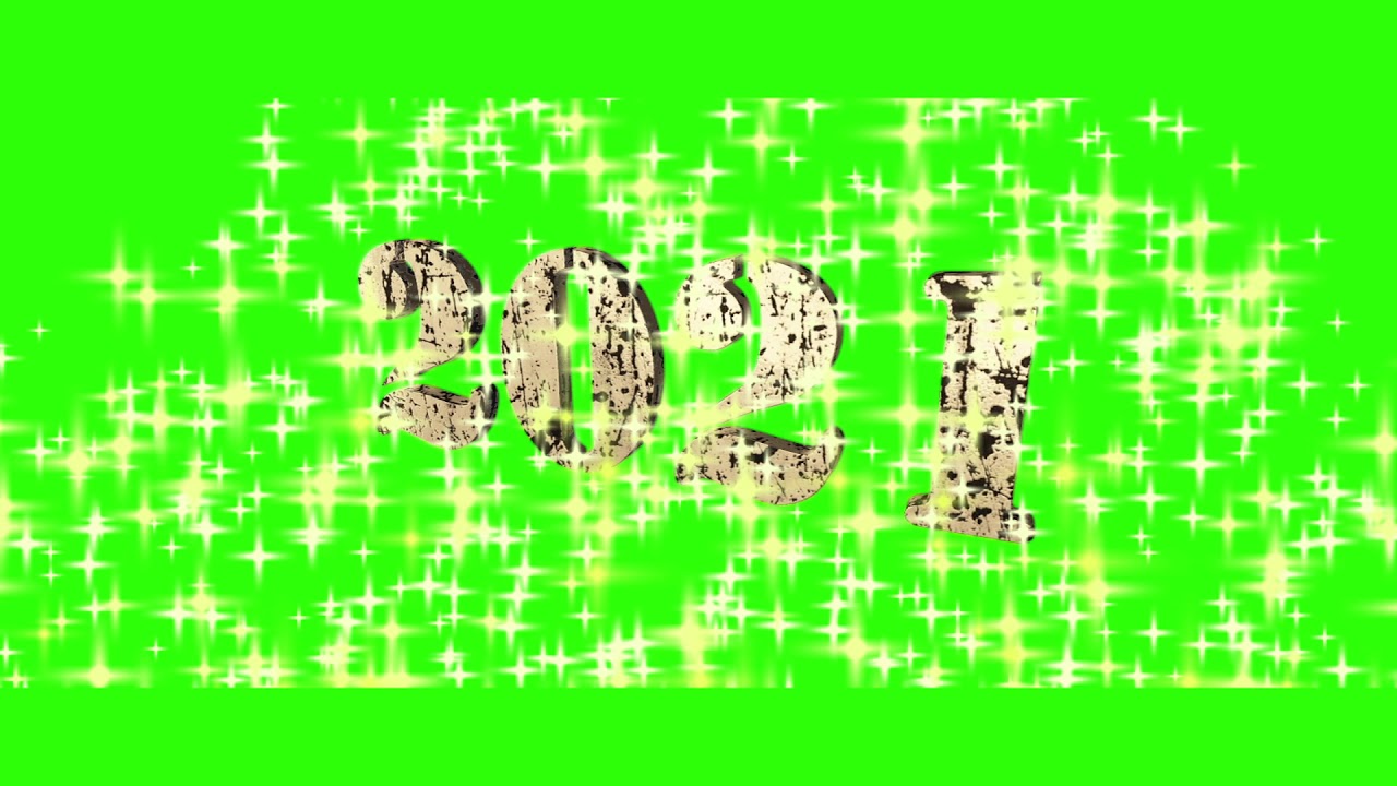 Happy new year 2021 green screen | free green screen video |No copyright