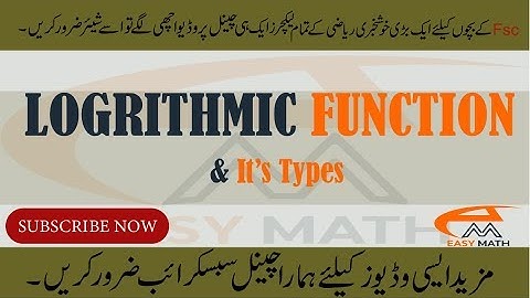Logarithmic function and it