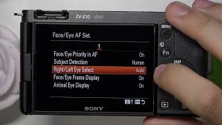 Sony Zv-E10 How To Access Face And Eye Autofocus Settings