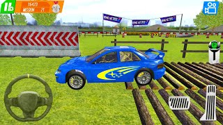 Blue Subaru Drive Simulator  Speed Cars Drive On Trial Tracks  Android Gameplay