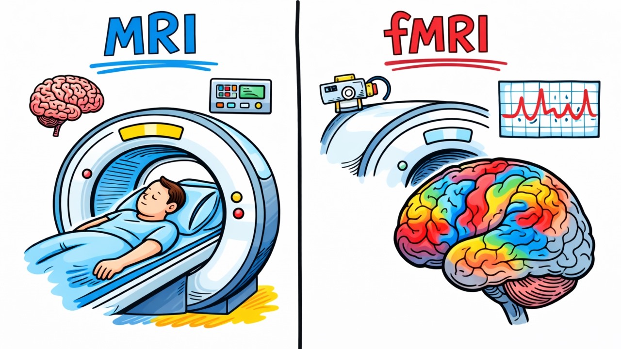 Difference between MRI vs fMRI | Brain Imaging Techniques - YouTube