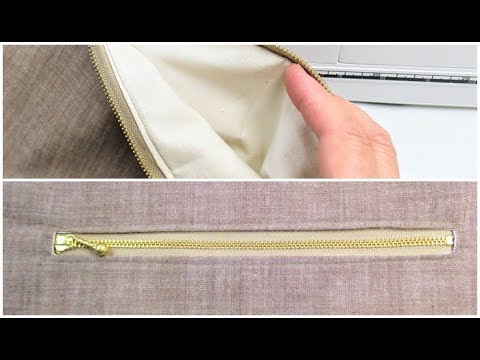 ファスナーポケット 作り方バッグ Zipper Pocket 裏まで綺麗な縫い方 縫い代の見えない作り方 Youtube