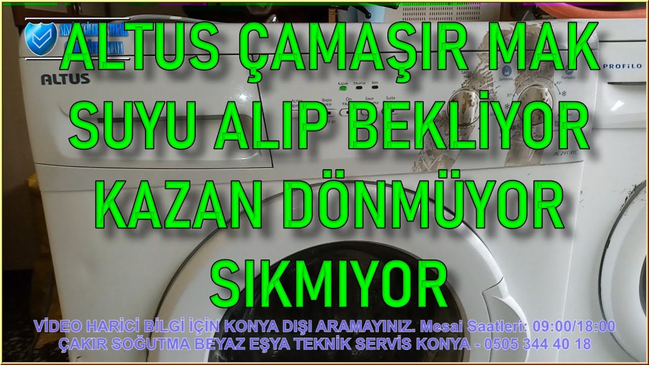 Alt. Çamaşır mak. Su Alıyor Kazan Dönmüyor Yıkamıyor Bekliyor - Sesli Bilgiler TR - Teknik