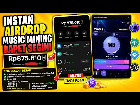 INSTAN AIRDROP MUSIC MINING | FREE $MB TOKEN LANGSUNG BISA SWAP KE USDT