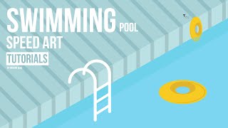 Flat Swimming Pool Design | Illustrator Tutorials