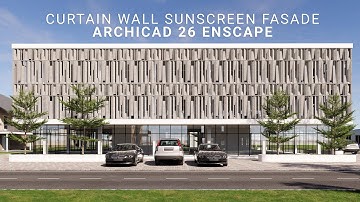 Curtain Wall Sunscreen Fasade Archicad 26 Enscape