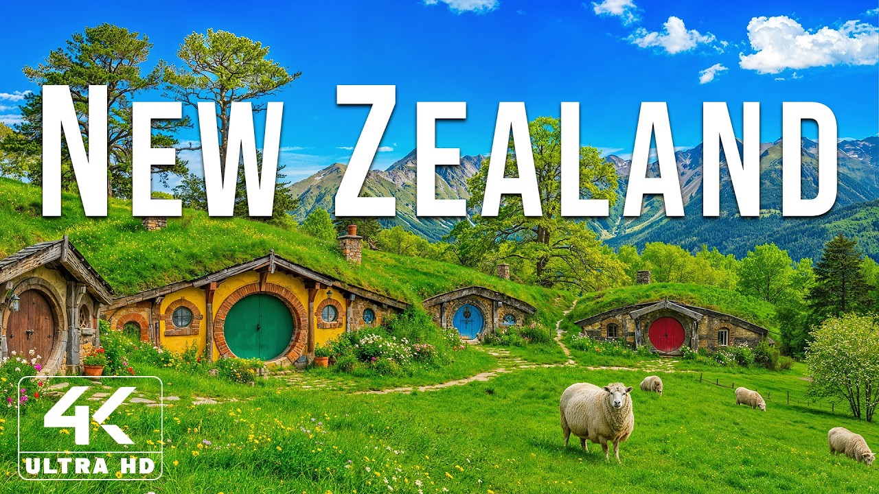 New Zealand 8K | Wonders of New Zealand – Southern Alps, Epic Fjords & Crystal-clear Lakes
