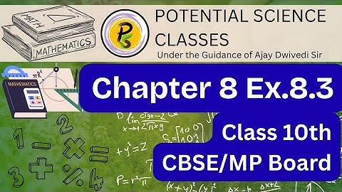 Class 10 Maths Chapter 8 Exercise 8.3 | Introduction to Trigonometry | CBSE & MP Board #class10 