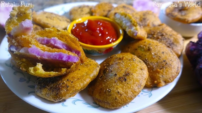 Ratalu Puri Yam Fritters Recipe