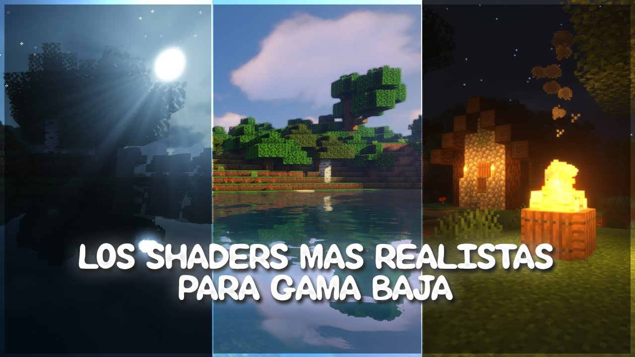 👉Top mejores SHADERS MEGA REALISTAS para Minecraft pe (gama baja y  med