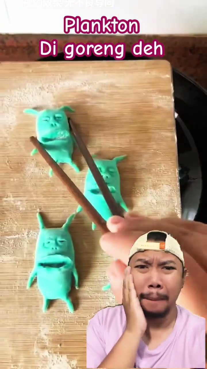 MENGGORENG KUE PLANKTON!!!?? #comedy #halloween #funny #satisfying #comedy #shortsfeed