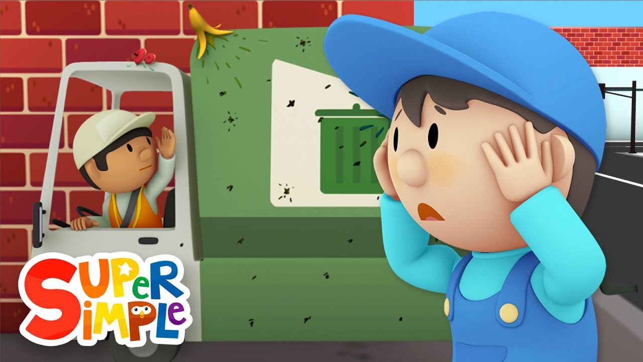 Gus's Garbage Truck goes through the car wash Cartoon