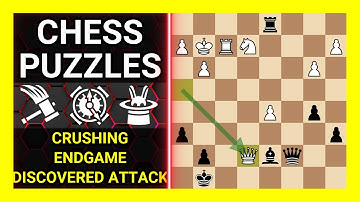 Chess Puzzles to Practice. Themes: Crushing, Endgame, Discovered attack. Learn Chess