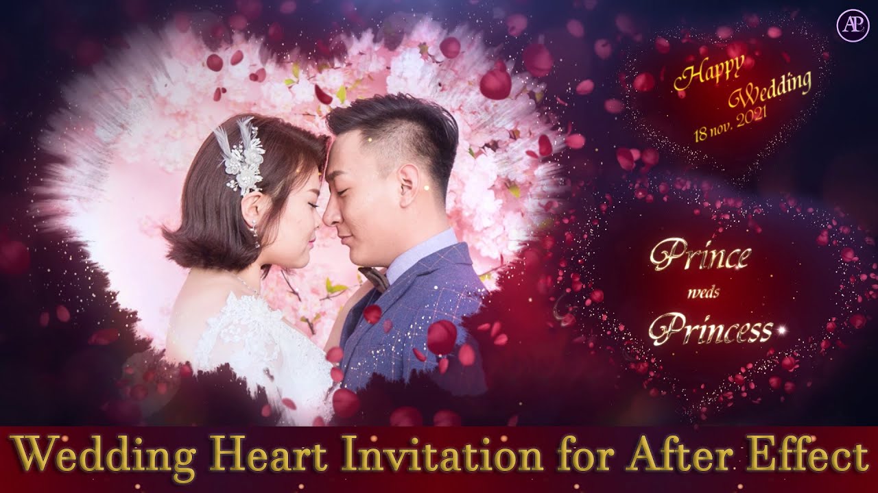 Invitation Wedding Heart title in Adobe After Effect 2022AFTER EFFECT