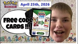 FREE 👀 Pokémon TCG Code Cards 🃏 for April 25th, 2026