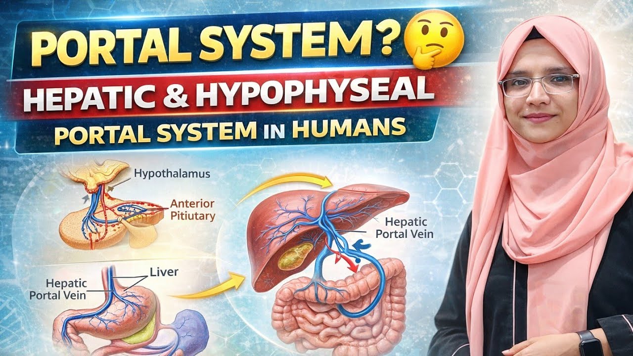 Portal System in human body | Hepatic & Hypophyseal portal 🙄 system ...