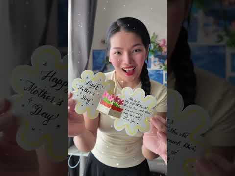 Mẹ và Con LÀM THIỆP 8.3 Quốc Tế Phụ Nữ siêu Xinh✨🎀🎊 #diy #janenguyen