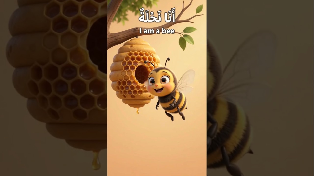 “I Am a Bee, I Work!” 🐝 Learn Arabic With Animals