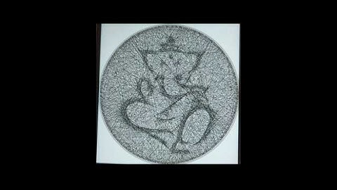 Divine Lord Ganesha String Art | Handmade Thread Portrait  #lordganesha #stringart #blackthread
