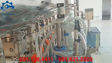 Máy chiết rót định lượng 8 vòi tự động| Máy chiết nước suối, nước trái cây