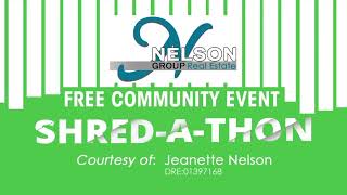 Free Annual Shred Event Courtesy of Jeanette Nelson 714.366.8575