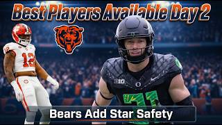 🔥🔥Bears NEW Safety || Best Players Available Day 2 NFL Draft🔥🔥