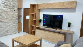 Cómo Hacer Centro de Entretenimiento, Mueble para TV / Furniture for TV, Living Room.