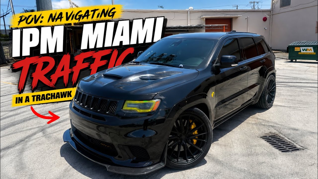 POV: 707HP Trackhawk Screaming Through 1PM Miami Traffic! (Insane Supercharger Whine)