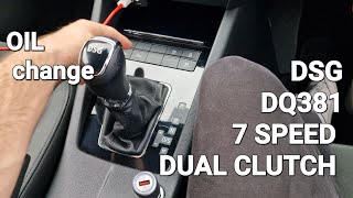 oil change dsg dq381, 7 speed, skoda octavia, vw golf 7