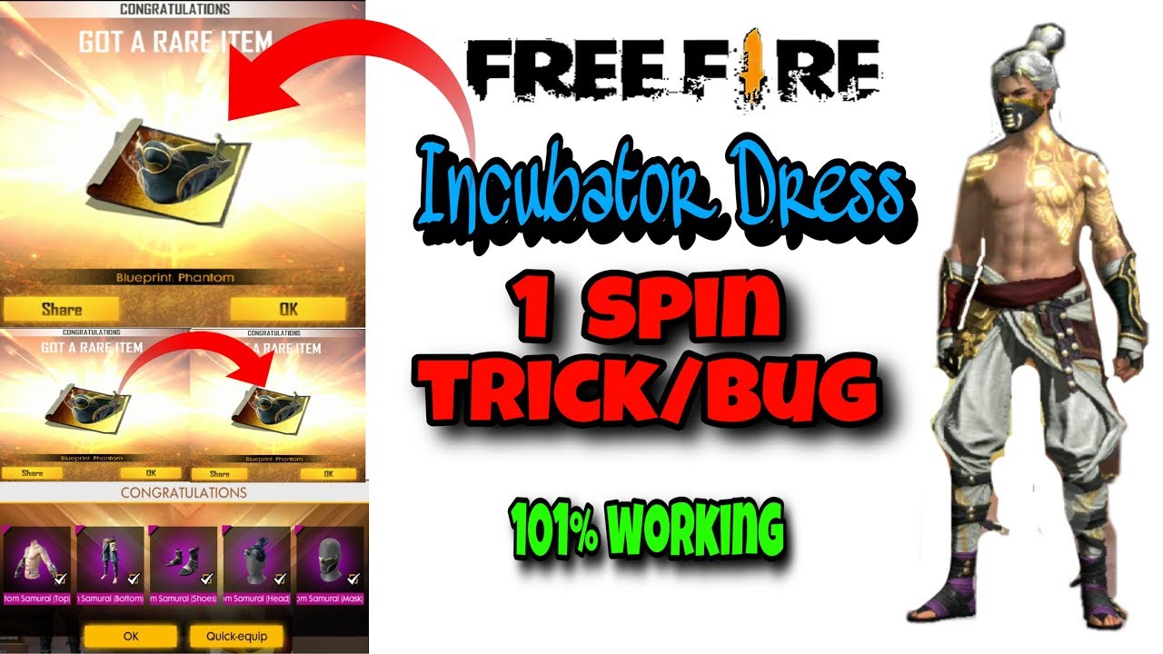 How To Get Incubator Blueprint In 1 Spin Free Fire Tricks Tamil Free Fire Rare Item Tricks Tamil Youtube