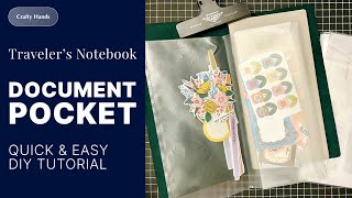 How to make a DOCUMENT POCKET for your TN // Quick and Easy Tutorial