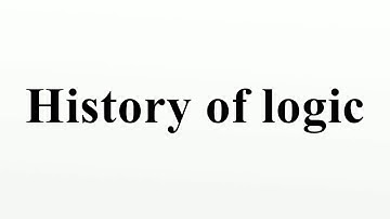 History of logic