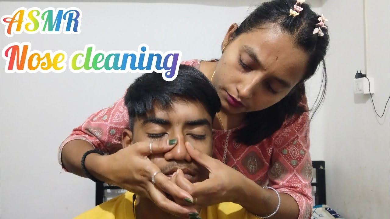 ASMR!! THREADING & HEAD MASSAGE!! Nose cleaning 🧼; 😀 RELAXING VIDEO 📸!!
