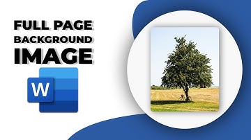 How to insert a full page background image in word
