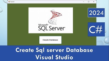 How To Create SQL server database visual studio 2022 | C#  2024
