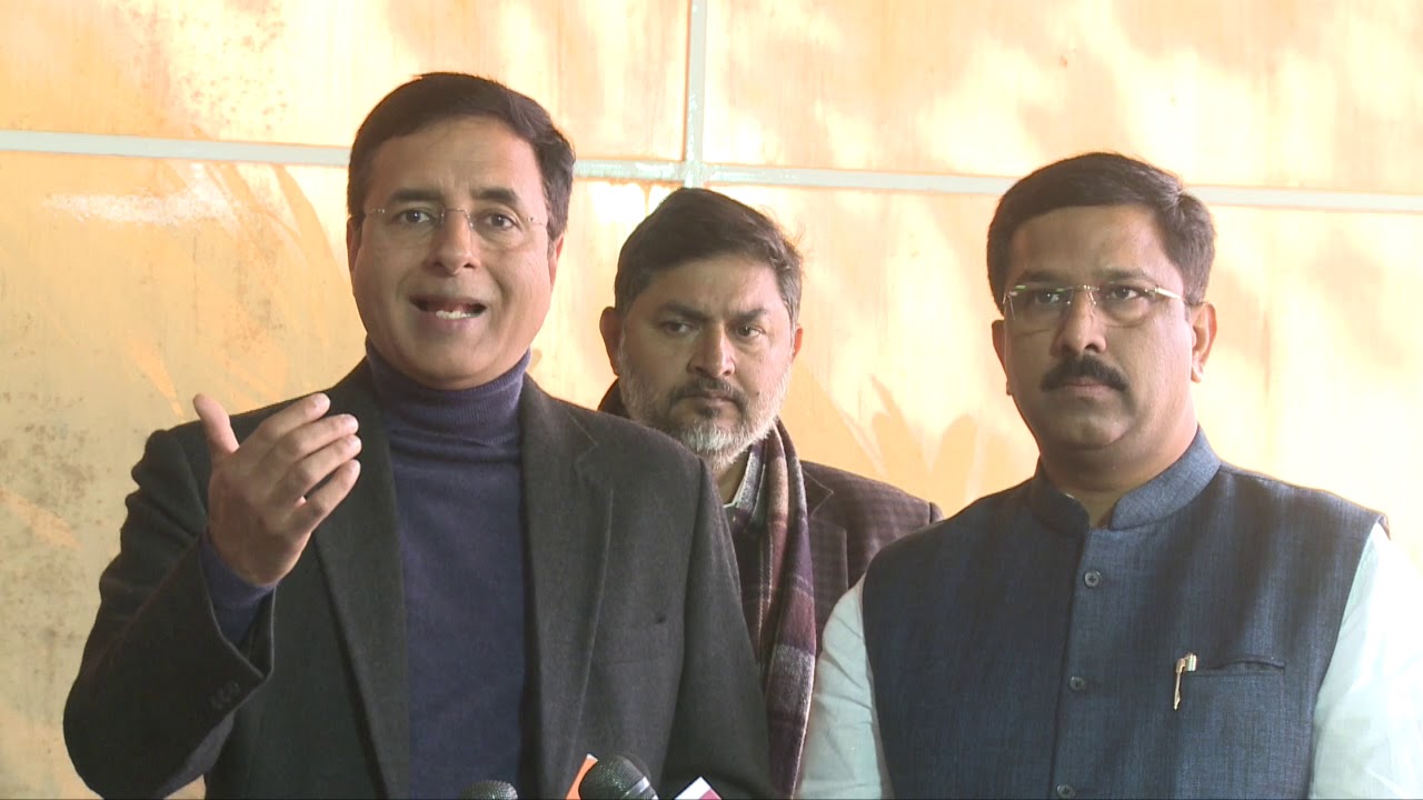 Randeep Singh Surjewala addresses media on Supreme Court reinstates Alok Verma